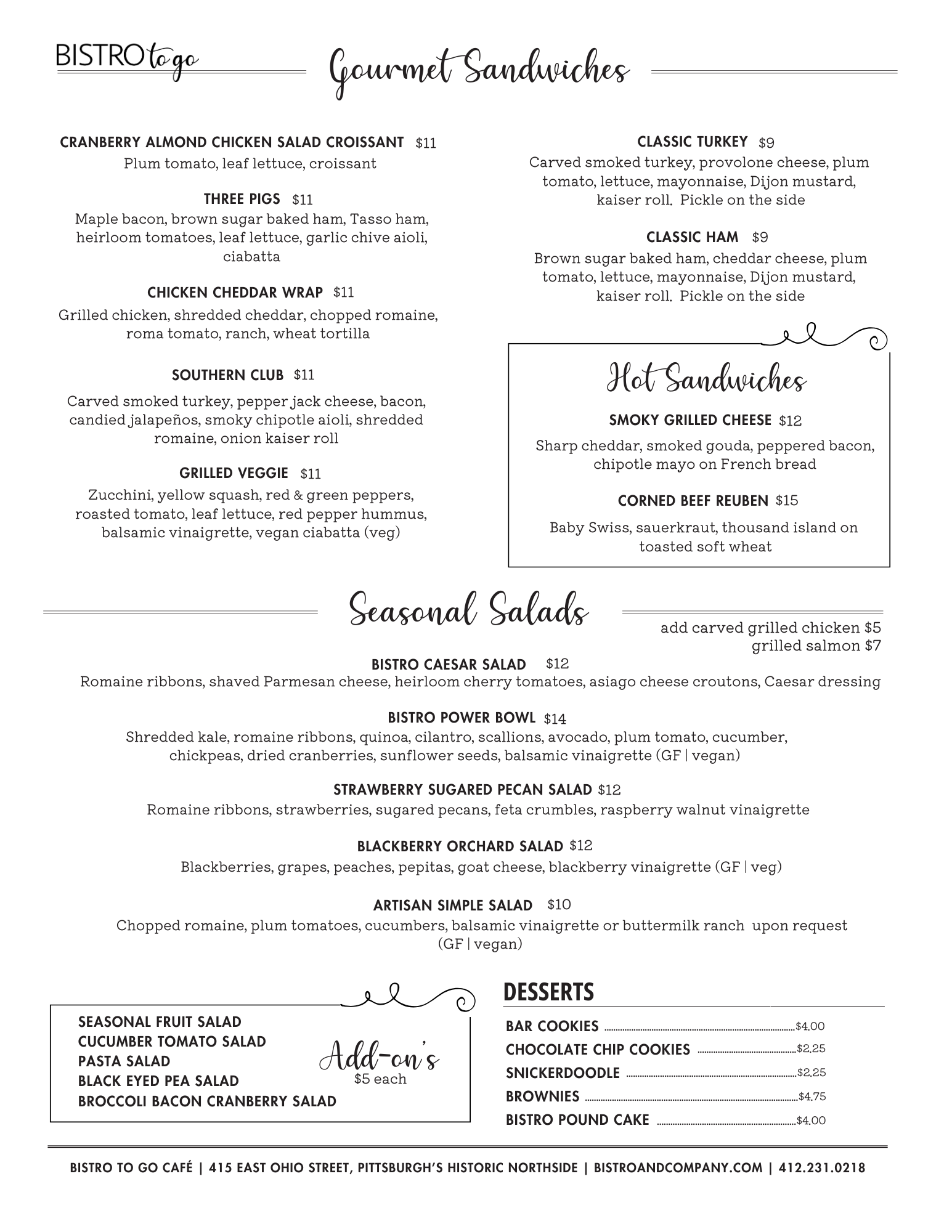 spring summer bistro menu 2